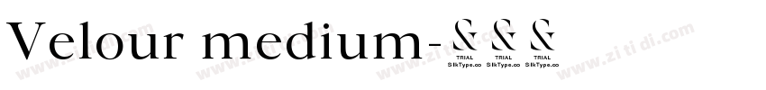 Velour medium字体转换